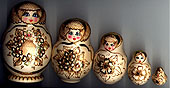 #05003 Matroyshka doll w/gold leaf Measures 14 tall  5 pc. Set $4